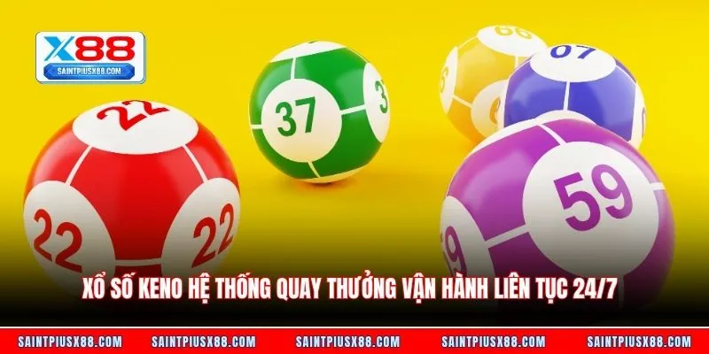 Xổ số Keno hệ thống quay thưởng vận hành liên tục 24/7